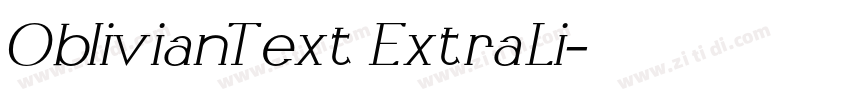 OblivianText ExtraLi字体转换